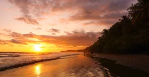 "sunset in uvita beach"