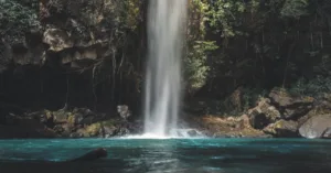 "waterfall in rincon de la vieja park"