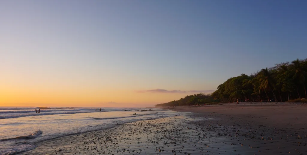 "beach sunset scenery"